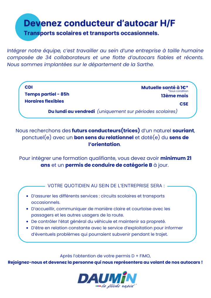 DAUMIN DEVENEZ CONDUCTEUR
